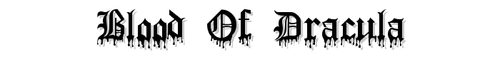 Blood Of Dracula font